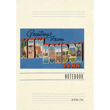 Vintage Lined Notebook Greetings from New London