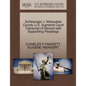 Schlesinger V. Milwaukee County U.S. Supreme Court Transcript of Record with Supporting Pleadings
