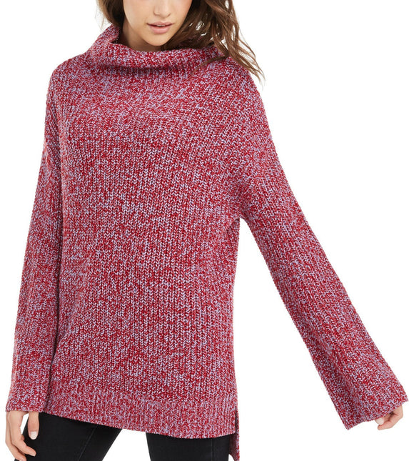 American Rag Juniors' Women's Flare-Sleeved High-Low Sweater Red by Steals