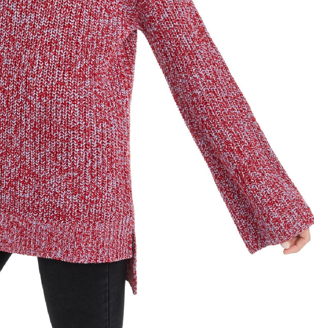 American Rag Juniors' Women's Flare-Sleeved High-Low Sweater Red by Steals
