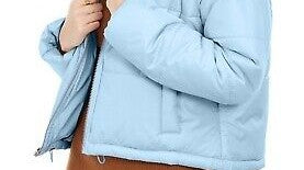 Celebrity Pink Juniors' Cropped Puffer Coat Blue by Steals