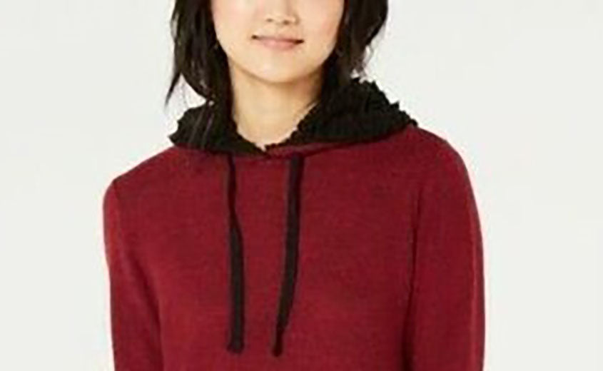 Ultra Flirt Juniors' Sherpa Lined Hoodie Red Size Extra Small by Steals