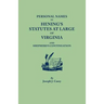Personal Names in Hening's Statutes at Large of Virginia and Shepherd's Continuation