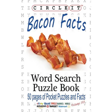Circle It, Bacon Facts, Word Search, Puzzle Book