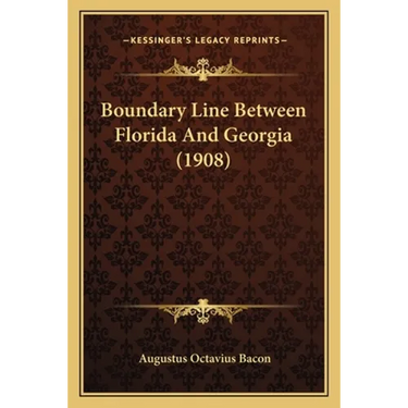 Boundary Line Between Florida And Georgia (1908)