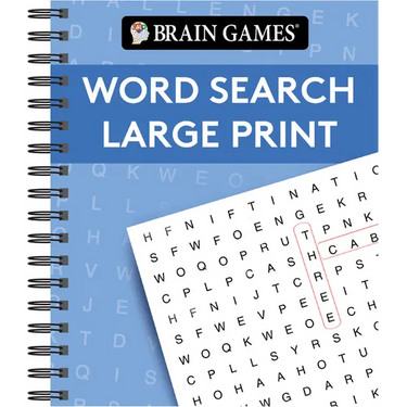 Brain Games - Word Search Large Print (Blue)