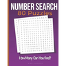 Number Search: Search and Find Number Puzzle Activity Book for Adults
