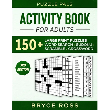 Activity Book for Adults: 150+ Large Print Sudoku, Word Search, and Word Scramble Puzzles