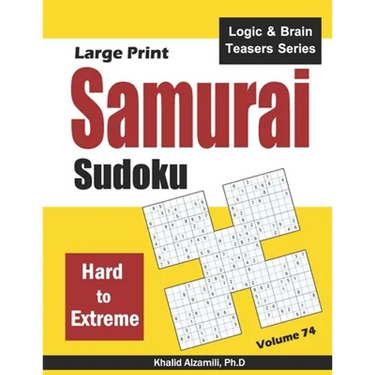 Large Print Samurai Sudoku: 500 Hard to Extreme Sudoku Puzzles Overlapping into 100 Samurai Style