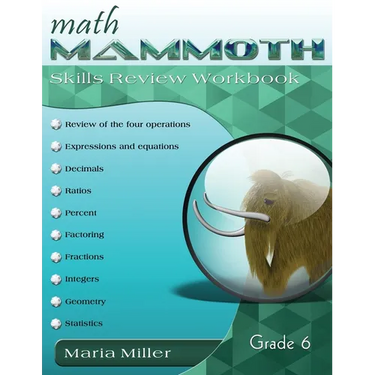 Math Mammoth Grade 6 Skills Review Workbook