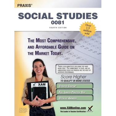Praxis Social Studies 0081 Teacher Certification Study Guide Test Prep