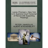 Leone (Thomas) V. New York U.S. Supreme Court Transcript of Record with Supporting Pleadings