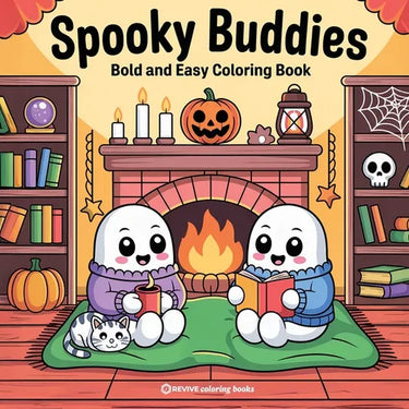 Bold & Easy Spooky Buddies Coloring Book: Fun and Festive Halloween Stress Relief Coloring