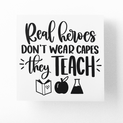 Real Heroes Dont Wear Capes They Teach Teacher Sticker by WinsterCreations™ Official Store
