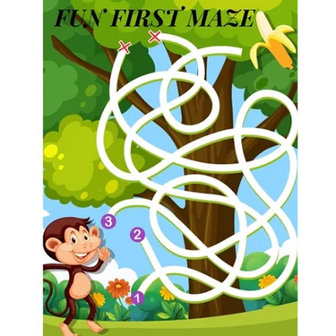 Fun First Maze: Mazes Book For Kids 4-8 year, Facts And Information