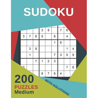 Sudoku 200 Puzzles Medium With Solutions: For adults large print including Instructions and answer keys - From Beginner to Advanced for Clever people