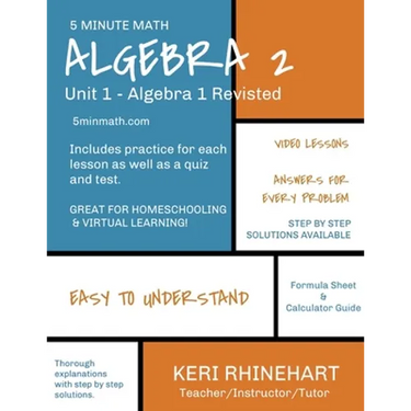 Algebra 2: Unit 1 - Algebra 1 Revisited: 5 Minute Math