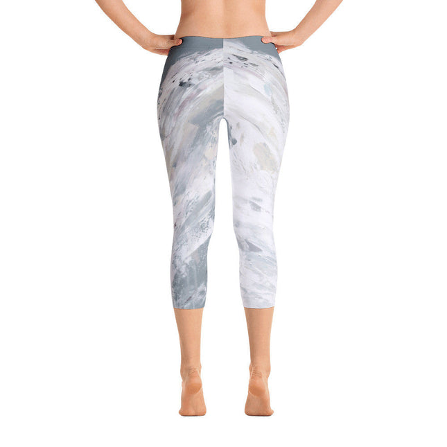 Angel Watching Over You Capri Leggings by DeannArt