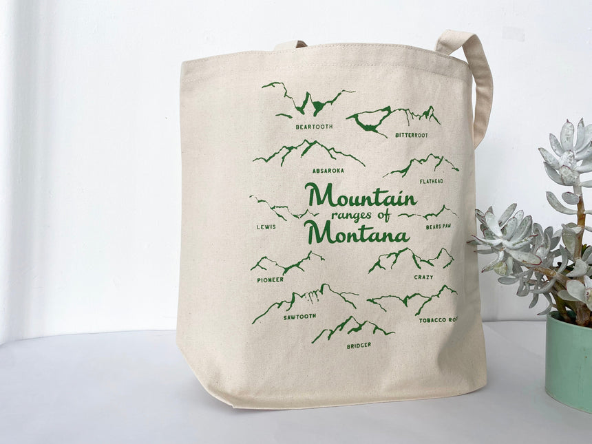 Mountains of Montana Tote by The Coin Laundry Print Shop
