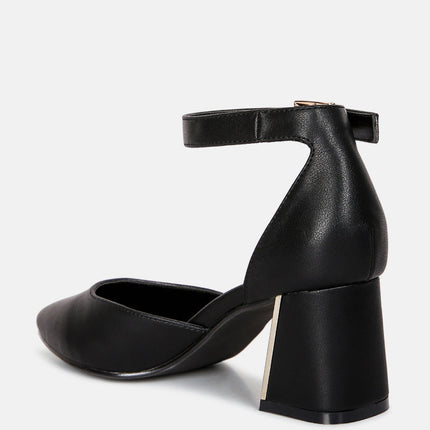 myla faux leather metallic sling heeled sandals by London Rag