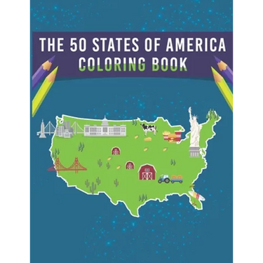 The 50 States Of America Coloring Book