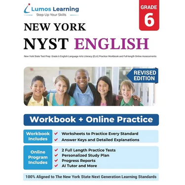 New York State Test Prep: Grade 6 English Language Arts Literacy (ELA) Practice Workbook and Full-length Online Assessments: NYST Study Guide
