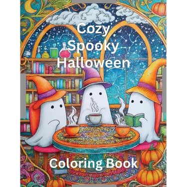 Cozy Spooky Halloween Coloring Book