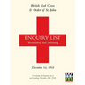 British Red Cross and Order of St John Enquiry List for Wounded and Missing: DECEMBER 1ST 1918 Part Two