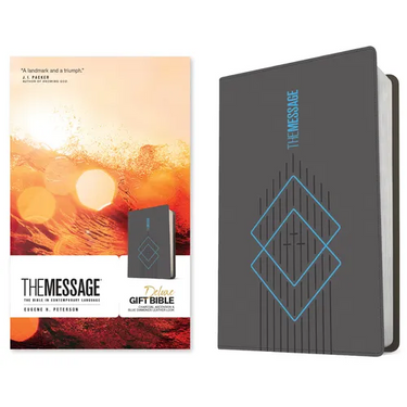 The Message Deluxe Gift Bible (Leather-Look, Charcoal Ascension and Blue Diamonds): The Bible in Contemporary Language