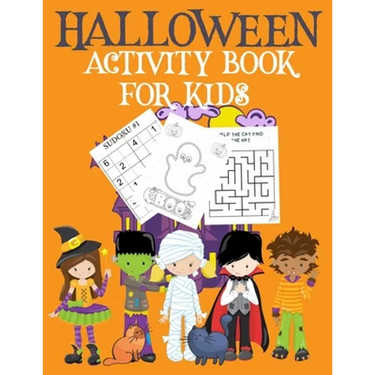 Halloween Activity Book for Kids: Childrens' Halloween Activity Book Halloween Book Coloring Pages Mazes Sudoku Drawing Paperback Ages 4-8