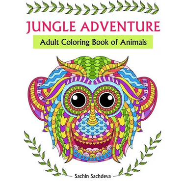 Jungle Adventure: Adult Coloring Book of Animals