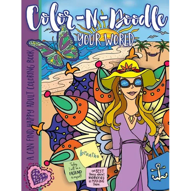 Color-N-Doodle Your World: A Can Find Happy Adult Coloring Book