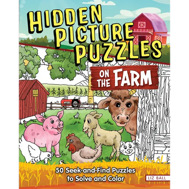 Hidden Picture Puzzles on the Farm: 50 Seek-And-Find Puzzles to Solve and Color