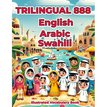 Trilingual 888 English Arabic Swahili Illustrated Vocabulary Book: Colorful Edition