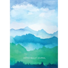 Watercolor Blue & Green Hills - Dotted Bullet Journal: Medium A5 - 5.83X8.27