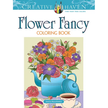 Creative Haven Flower Fancy Coloring Book