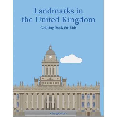 Landmarks in the United Kingdom Coloring Book for Kids