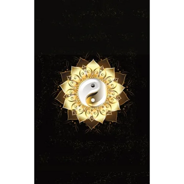 Glowing Golden Ring Yang-Yang Lotus Flower Diary, Journal, and/or Notebook: Perfect for Fans of Astrology, Dark Magic, Fantasy, Mindfulness, Occult, P