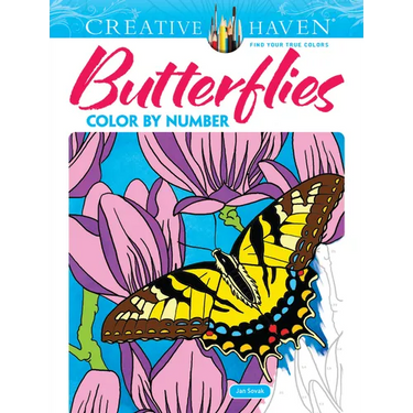Creative Haven Butterflies Color by Number Coloring Book