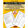 VC/CV Decodable Phonics Unit With Reading Comprehension, Fluency, Word Work and Games: Literacy for Older Students and Adults