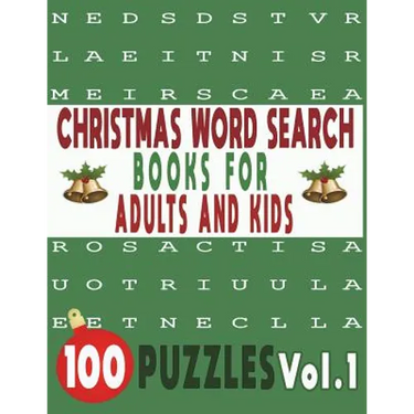 Christmas Word Search Books for Adults and Kids 100 Puzzles Vol.1
