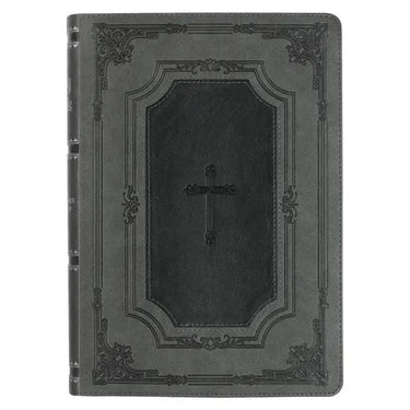 KJV Bible Super Giant Print (Faux Leather, Gray/Black)