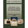 Festa (Ralph) V. City of Portsmouth U.S. Supreme Court Transcript of Record with Supporting Pleadings