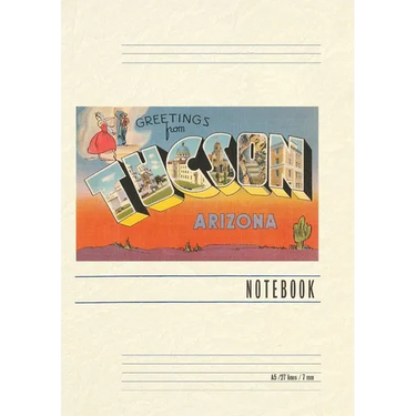 Vintage Lined Notebook Greetings from Tucson