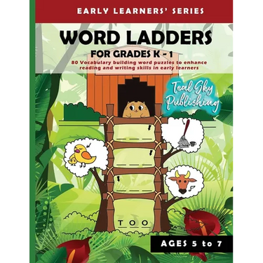 Word Ladders for Grades K - 1: 80 Vocabulary building word puzzles to enhance reading and writing skills in early learners Word ladder for Kindergarte