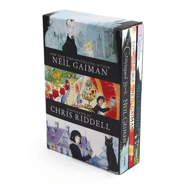 Neil Gaiman/Chris Riddell 3-Book Box Set: Coraline; The Graveyard Book; Fortunately, the Milk