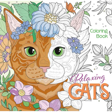 Relaxing Cats Coloring Book