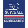 100 Softball Scorecards: 100 Scoring Sheets For Baseball and Softball Games (8.5x11)