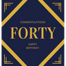 Happy 40th Birthday Guest Book (Hardcover): Happy 40th Birthday Guest book, party and birthday celebrations decor, memory book, 40th birthday, happy b