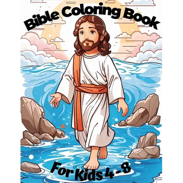 Bible Coloring Book For Kids Ages 4-8: Christian Biblical Illustrations